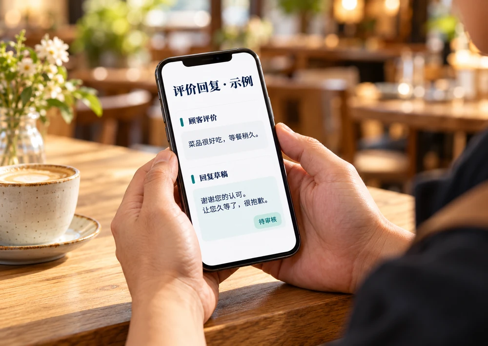 顾客评价与回复管理。